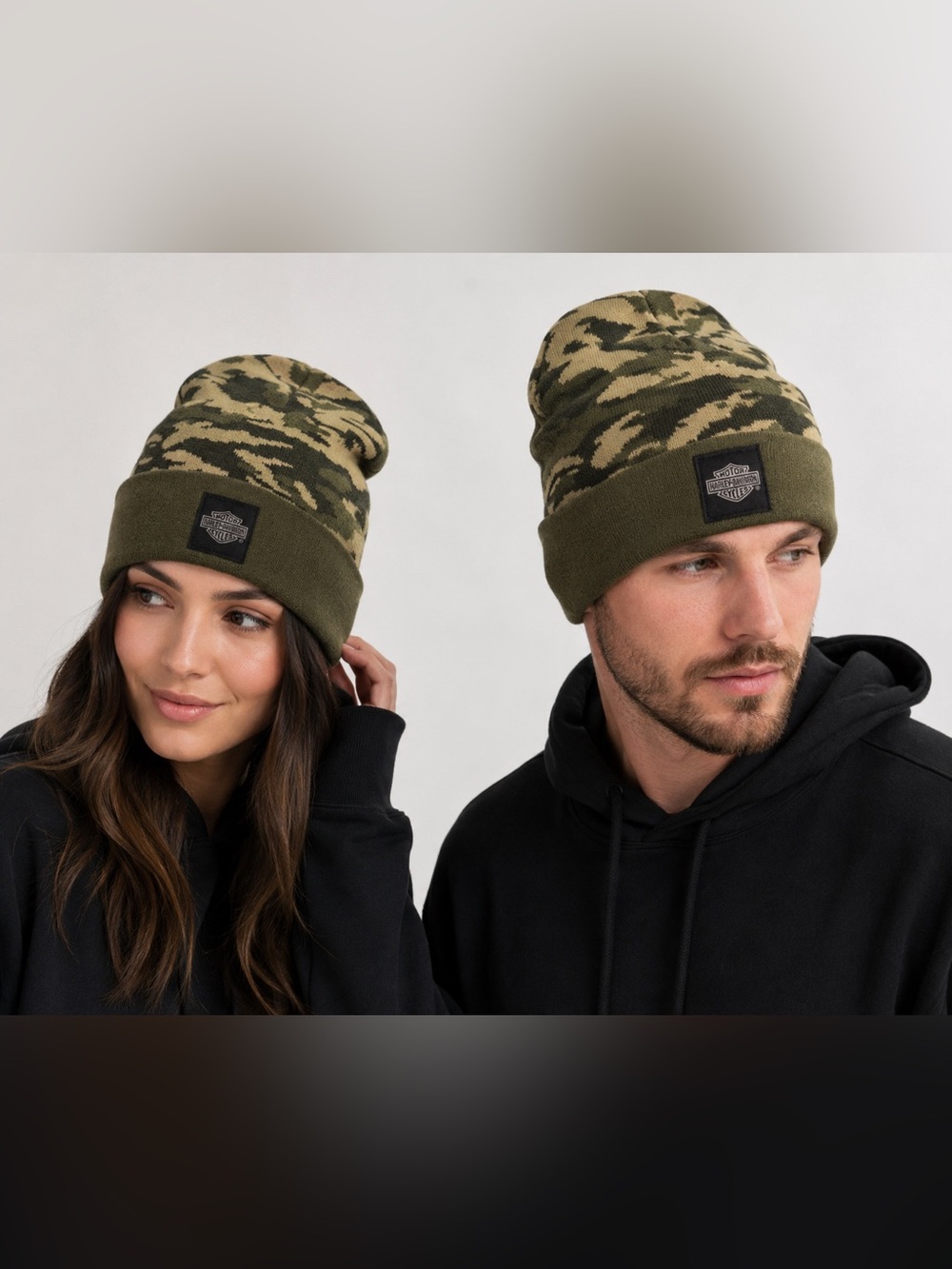 Harley-Davidson Camo Knit Beanie NWOT One Size